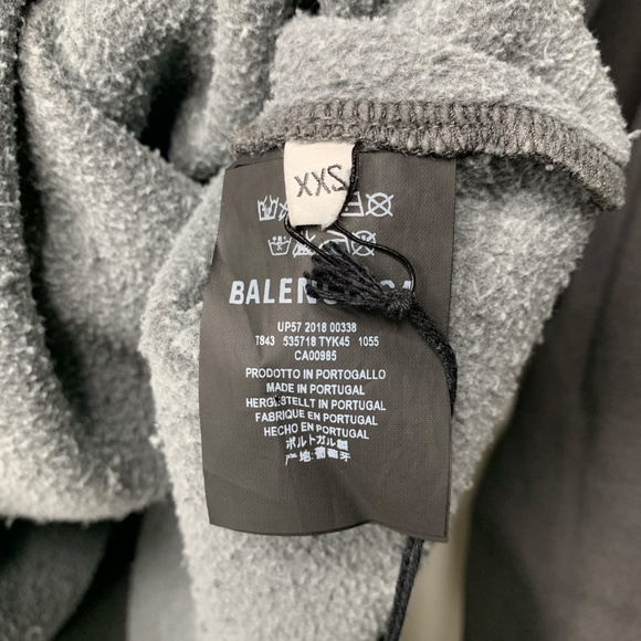 Balenciaga Grey Europa Hoodie - Picture 8 of 11